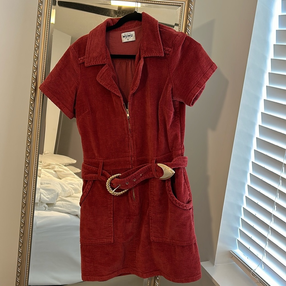 Show me your mumu corduroy dress